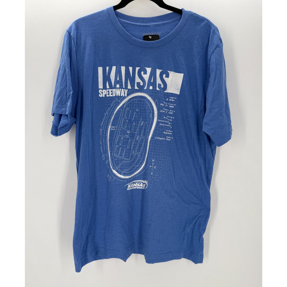 Nascar Kansas Speedway T Shirt Track Blueprint Size XL New - Picture 1 of 8